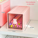Axyaa Kawaii Plastic Desk Organizer Drawer Transparent Pen Holder for Home School