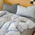 Axyaa Pink Plaid Bedding Set 2025 - Twin/Full/Queen Size - Girls Bed Sheet Set