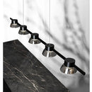 Axyaa Modern Minimalist Black LED Strip Chandelier