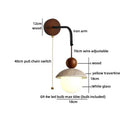 Axyaa Nordic LED Wall Lamp Travertine Wood Glass Stair Light