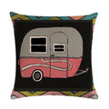 Axyaa Retro Car Pattern Cushion Cover Linen Pillowcase 45*45cm