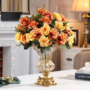 Axyaa Crystal Flower Vase Glass Artistic Nordic Home Decor for Salon and Living Room