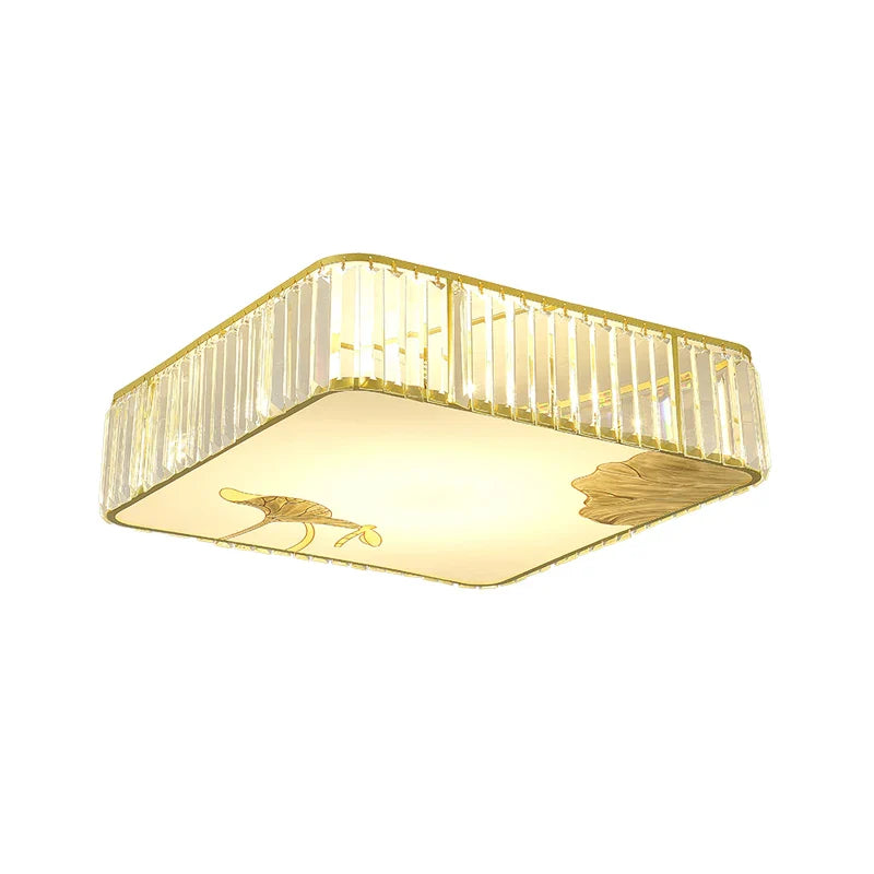 Axyaa Crystal Chinese Ceiling Light for Modern Living Room and Bedroom