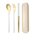 Axyaa Stainless Steel Tableware Set - Knife Fork Spoon Flatware Boxecc