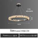 Axyaa Modern Luxury Crystal Pendant Chandelier for Bedroom, Dining, Living Room Lighting