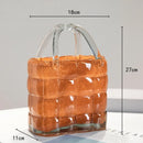 Axyaa Handbag Glass Vase - Home Decor Hydroponic Terrarium & Flower Pot