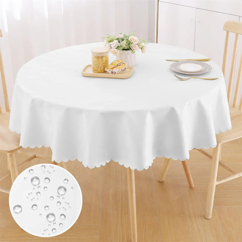 Axyaa Waterproof Vinyl Tablecloth for Kitchen Dinner Party décor