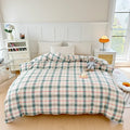 Axyaa Striped Cotton Duvet Cover for Queen/King Size Double Bed - Single Bed Kids Cover