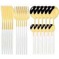 Axyaa Stainless Steel Silverware Set - 24Pcs Dinnerware Cutlery Flatware Kitchen Tableware