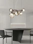 Axyaa Nordic Glass Chandelier Luxury Pendant Lamps for Living Dining Bedroom