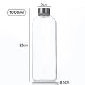 Axyaa Glass Bottle with Stainless Steel & Bamboo Lid
