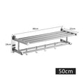 Axyaa Stainless Steel Wall Mounted Towel Rack Shelf for Bathroom and Kitchen