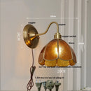 Axyaa Vintage Copper Glass Wall Lights for Bedroom and Kitchen