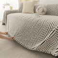 Axyaa Jacquard Boho Style Velvet Sofa Cover Armchair Protector Vintage Blanket