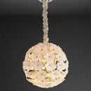 Axyaa Glass Petal Chandelier Cream Style Dining Room Lamp