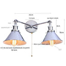 Axyaa Industrial Vintage LED Wall Light - 2 Heads Gold Loft Iron Lamparas De Pared