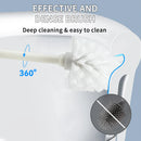 Axyaa Long Handle Toilet Brush with Standing Base - Bathroom Cleaning Tool