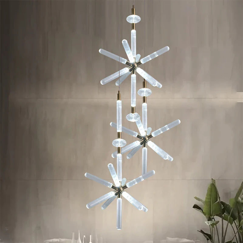 Axyaa Nordic Glass Chandelier for Modern Living Spaces