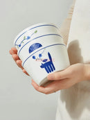 Axyaa Ceramic Rice Bowl - Elegant Tableware for Home - Small and Beautiful