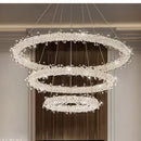 Axyaa Crystal Chandelier Circular for Living Room Nordic Dining Bedroom