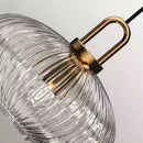 Axyaa Pumpkin Glass Chandelier Nordic Pendant Light Kitchen Dining Room Modern Lamp