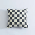 Axyaa Checkerboard Lamb Pillowcase in Black White Brown Green for Home Decor