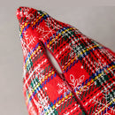 Axyaa Snowflake Red Pillowcase Cojines, Romantic Retro Design for Sofa, 30x50/45x45/50x50cm