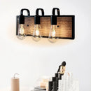 Axyaa Retro Wooden Wall Lamp for Bedroom and Bar, Creative Iron Wall Light