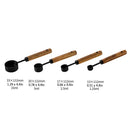 Axyaa Wooden Handle Stainless Steel Measuring Spoon Cup Set