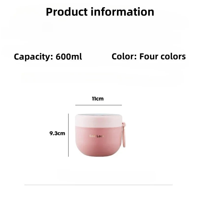 Axyaa Stainless Steel Thermal Soup Cup with Spoon Lunch Box