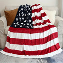 Axyaa American Flag Flannel Blanket for Bed, Couch, Camping, and Gift Giving