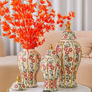 Axyaa Blue & White Handmade Luxury Gold General Bottle for Living Room & Hotel