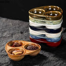 Axyaa Ceramic Three Grid Seasoning Dish Set - Molecular Cuisine Tableware