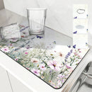 Axyaa Butterflies Draining Mat: Quick Dry Kitchen & Bathroom Drain Pad