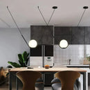 Axyaa Glass Pendant Light: Modern Minimalist Spherical LED Restaurant Bar Lamp