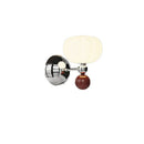Axyaa Acrylic Ball LED Wall Light: Modern, Chrome Metal Sconce Lamp for Bedroom, Stairs