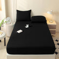 Axyaa Leaf Flower Fitted Sheet - Soft Brushed Polyester Fiber Mattress Cover
