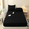 Axyaa Leaf Flower Fitted Sheet - Soft Brushed Polyester Fiber Mattress Cover