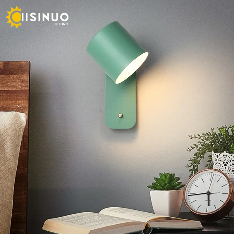 Axyaa Rotatable Nordic Wall Lamp With Switch for Home Decoration