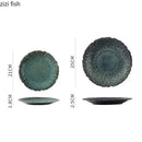 Axyaa Flower Shaped Ceramic Plate - Creative Tableware for Pasta, Dessert, and Fruit Salad