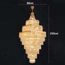 Axyaa Crystal Chandelier: Modern Luxury Stair & Living Room Lighting