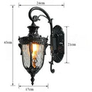 Axyaa Vintage Aluminum Outdoor Wall Lamp for Courtyard, Villa, Balcony, Garden