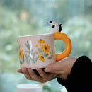 Axya Cartoon Cat Ceramic Mug - Cute Coffee Cup, Breakfast Milk Cup, Creative Gift