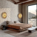 Axyaa Grass Woven LED Circular Wall Lamp for Home Living Room Decor
