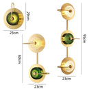 Axya Nordic LED Glass Wall Lamp Round Light Fixture for Living Bedroom Decor