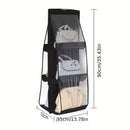 Axyaa Gray Handbag Organizer Hanging Storage Bag for Closet Wardrobe & Door