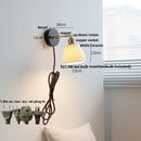 Axyaa Ceramic LED Wall Lamp with Rotate Up Down Feature and Pull Chain Switch