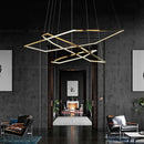 Axyaa Hexagonal Chandelier: Modern Luxury Villa Lighting for Minimalist Living Rooms