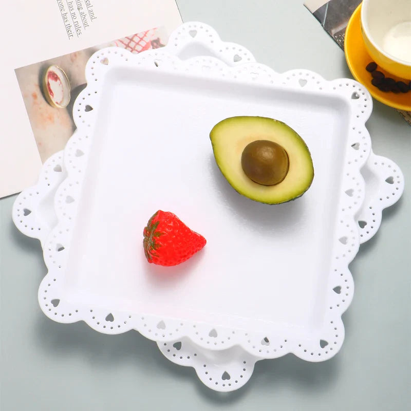 Axyaa Dessert Plates Set - Reusable PP Material for Hotel, Restaurant, Party