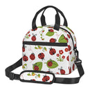 Axyaa Cartoon Ladybug Insulated Lunch Bag for Children Women School Work, Portable Bento Box